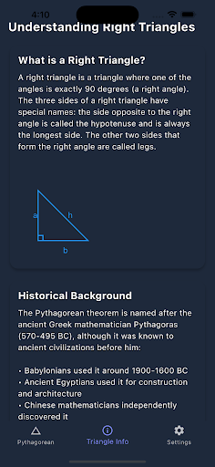 Pythagorean Calculator ekran görüntüsü