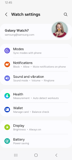 Galaxy Wearable (Samsung Gear) ekran görüntüsü