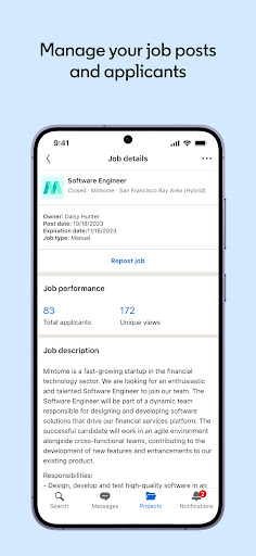 LinkedIn Recruiter ekran görüntüsü