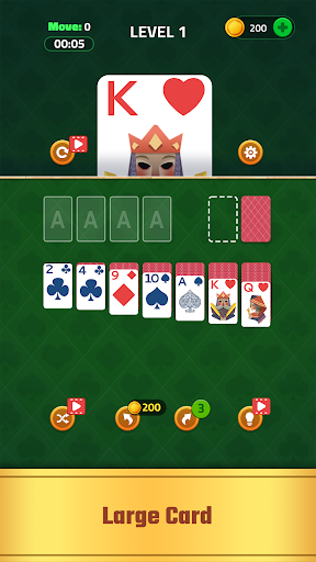 Big Card Solitaire ekran görüntüsü
