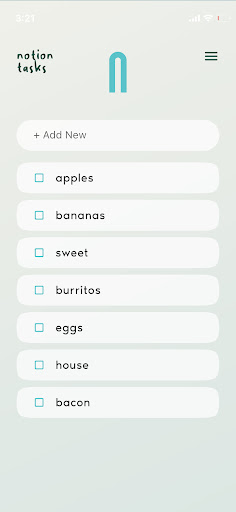 Notion Widget Tasks ekran görüntüsü