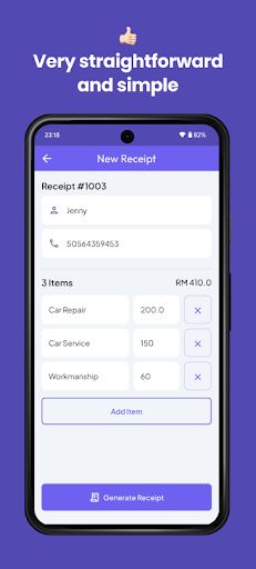 Simplest Receipt Maker ekran görüntüsü