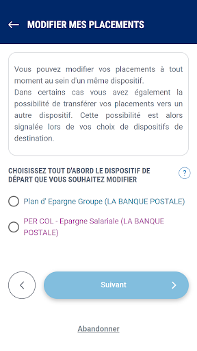 La Banque Postale ERE ekran görüntüsü