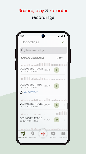 Song Meter Touch Recorder ekran görüntüsü