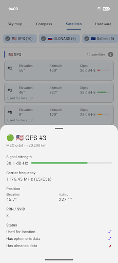 Nuyo GPS Status & Compass ekran görüntüsü