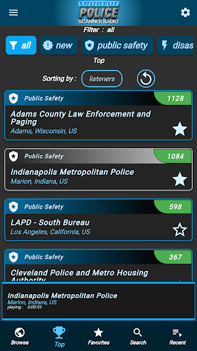 Tru Blue Police Scanner Radio ekran görüntüsü