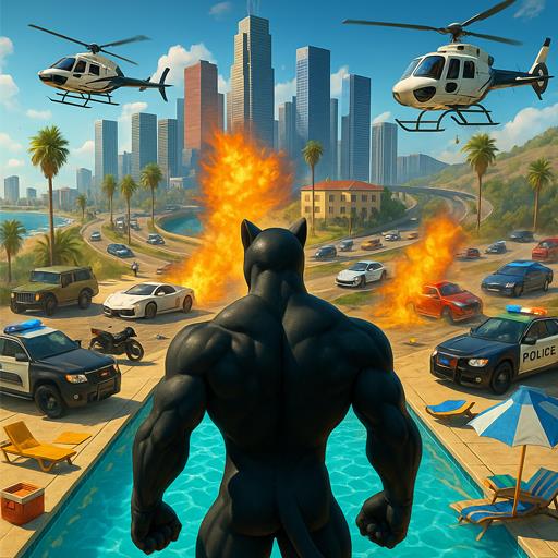 Wild Panther Hero City Fight