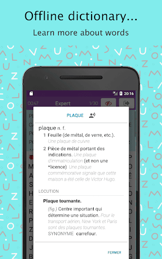 Word Search French Dictionary ekran görüntüsü