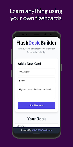 Flashcard Generator ekran görüntüsü