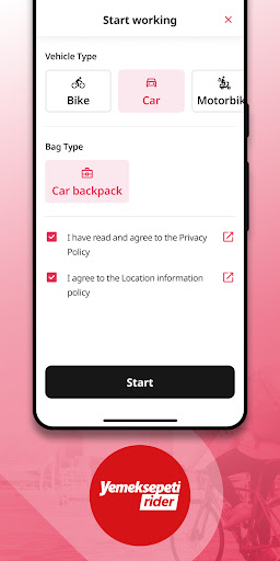 Yemeksepeti Express Kurye App ekran görüntüsü