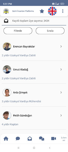 Gemi İnsanları Platformu ekran görüntüsü