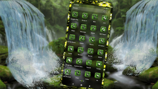Forest Waterfall Theme ekran görüntüsü