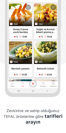 My Tefal, birlikte pişirme ekran görüntüsü