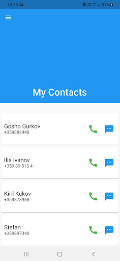 My Contacts ekran görüntüsü
