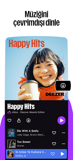 Deezer: müzik indirme programı ekran görüntüsü