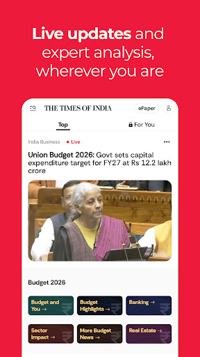 TOI English News, Daily ePaper ekran görüntüsü