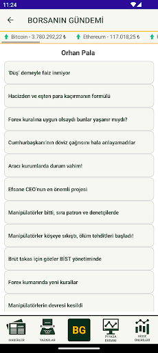 Borsanın Gündemi ekran görüntüsü