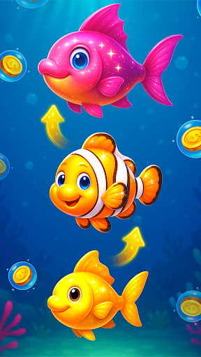 Merge Fish Evolution Games ekran görüntüsü