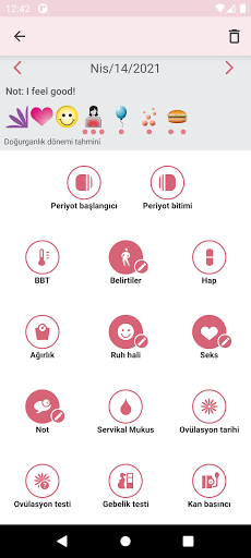 WomanLog Pro Takvim ekran görüntüsü