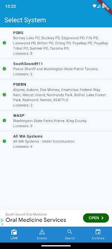 Pierce County Scanner ekran görüntüsü