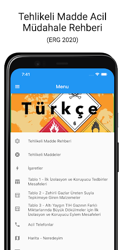 Tehlikeli Madde Acil Müdahale ekran görüntüsü