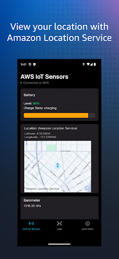AWS IoT Sensors ekran görüntüsü