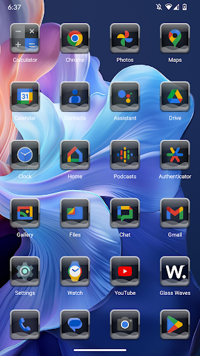 Glass Waves Icon Pack ekran görüntüsü