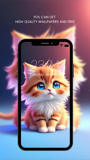 Cute Cat Wallpaper HD ekran görüntüsü