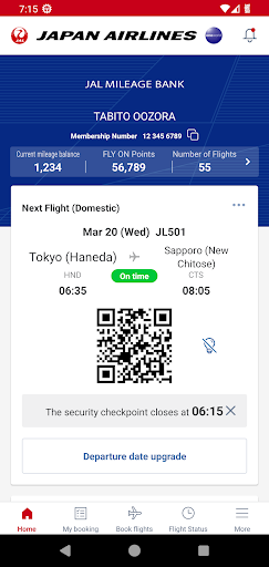 Japan Airlines ekran görüntüsü
