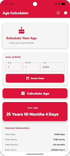 Age Calculator ekran görüntüsü