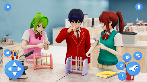 Anime okul kız Aşk hayat 3d ekran görüntüsü