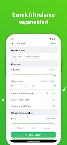 ucuz uçak biletleri ekran görüntüsü