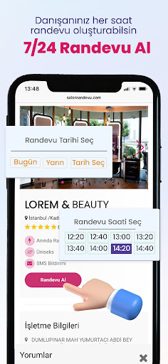 Kuaför, Güzellik Salon Randevu ekran görüntüsü