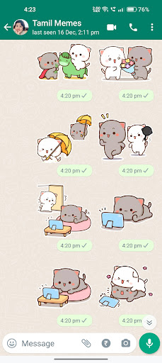 Mochi Cat Stickers ekran görüntüsü