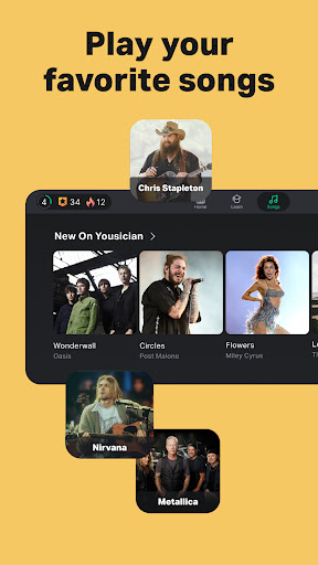 Yousician: Learn & Play Guitar ekran görüntüsü