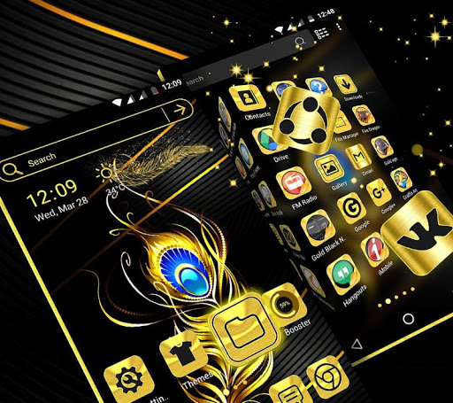 Gold Black Launcher Theme ekran görüntüsü