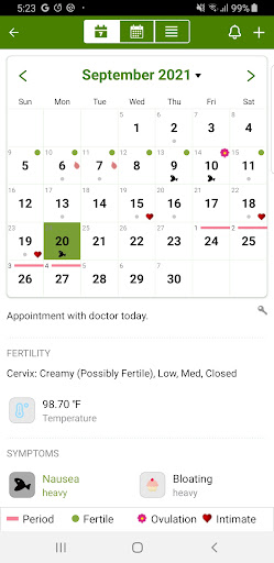 Period Tracker ekran görüntüsü
