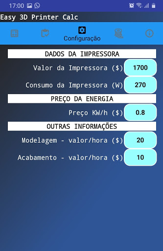 Easy 3D Printer Calc ekran görüntüsü
