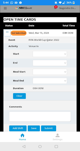 NBC Sports Portal ekran görüntüsü