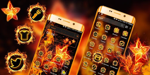 Fire Flower Launcher Theme ekran görüntüsü