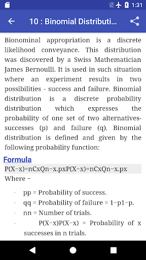Learn Statistics Offline ekran görüntüsü