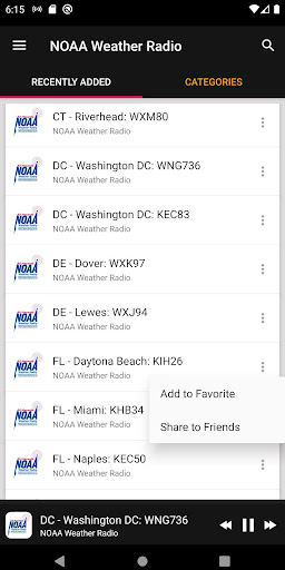 NOAA Weather Radio Stations ekran görüntüsü