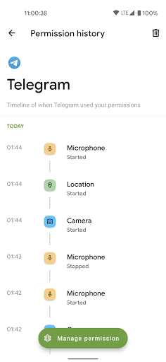 Privacy Dashboard ekran görüntüsü