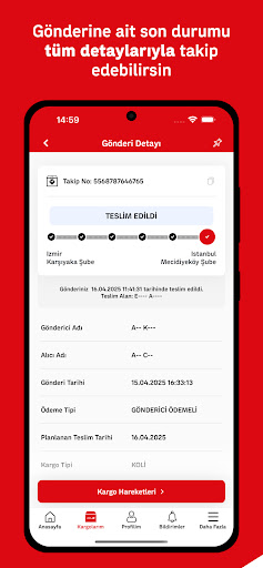 Aras Kargo ekran görüntüsü
