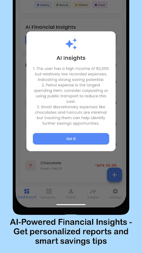 Finance Tracker ekran görüntüsü