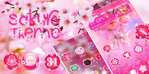 Sakura Launcher Theme ekran görüntüsü