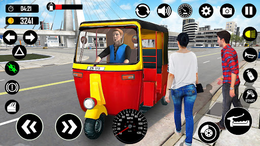 Tuk Tuk Rickshaw Games Taxi 3D ekran görüntüsü