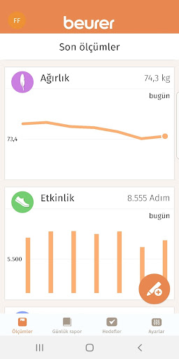 beurer HealthManager ekran görüntüsü