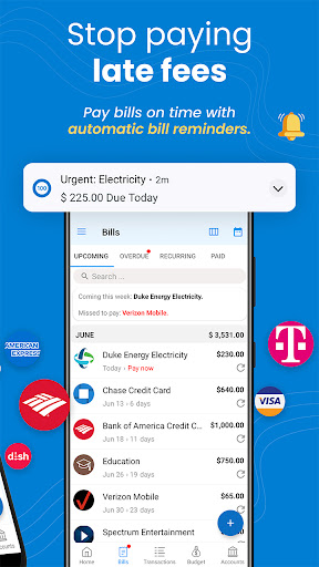 Bill Payment Reminder, Budgets ekran görüntüsü