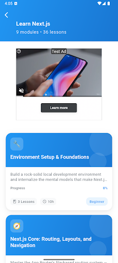 Learn Next.js ekran görüntüsü